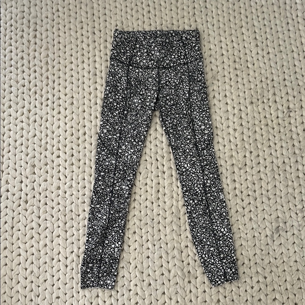 Kids Black and White Patterned Leggings